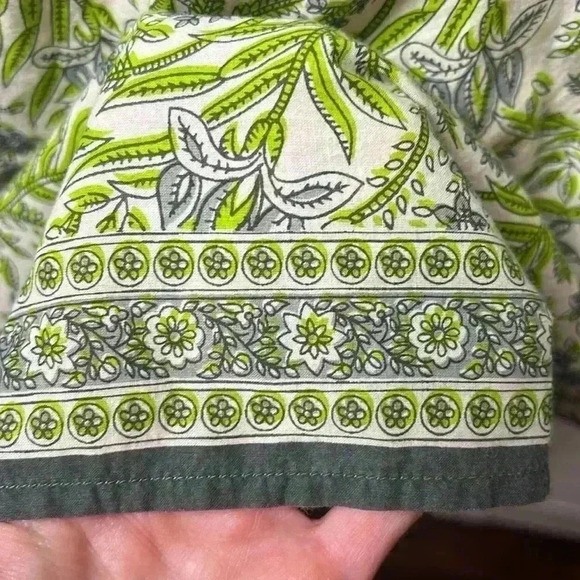 Calypso St. Barth Beaded Embroidered Flare Sleeve Floral Tunic Top Size Medium - Picture 7 of 10